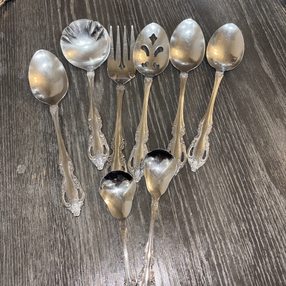Vintage Oneida Silverware Lot Of 8 Stainless U.S.A By Oneida
